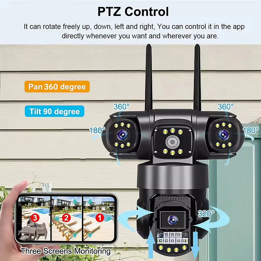 Kamere Sigurije Me 3 Lente-T6 Wifi