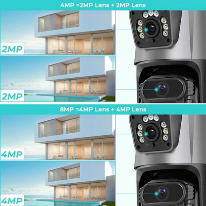 Kamerë Sigurie Dual Lens WiFi V360 Pro Alarm