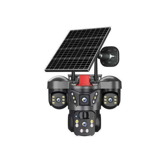 Kamerë Solare 4G D13 12MP – 3 Lente, Rrotullim 360°, Panel Solar