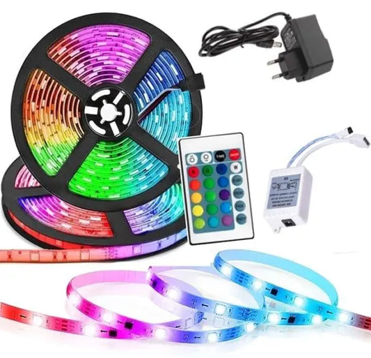 Shirit LED RGB 5M – Ndriçim me Ngjyra, Telekomandë dhe Jetëgjatësi deri në 50,000 Orë