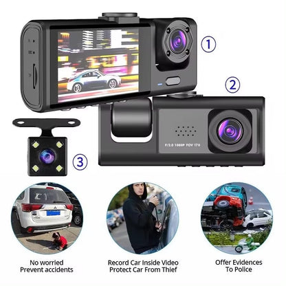 Kamera Inteligjente për Makinë 3 Pamje - Dash Cam