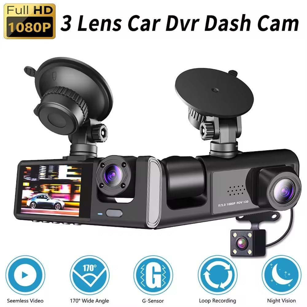 Kamera Inteligjente për Makinë 3 Pamje - Dash Cam