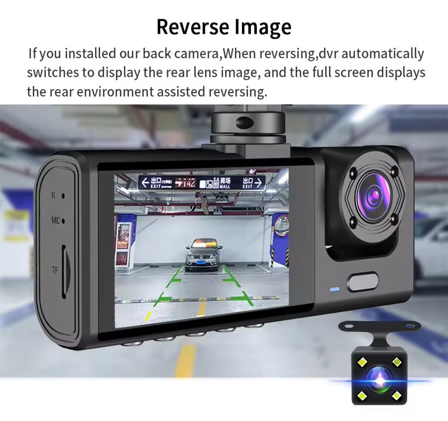 Kamera Inteligjente për Makinë 3 Pamje - Dash Cam