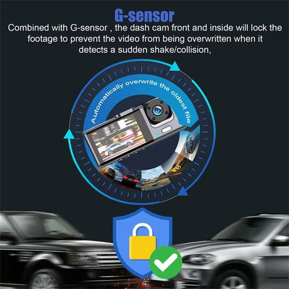 Kamera Inteligjente për Makinë 3 Pamje - Dash Cam