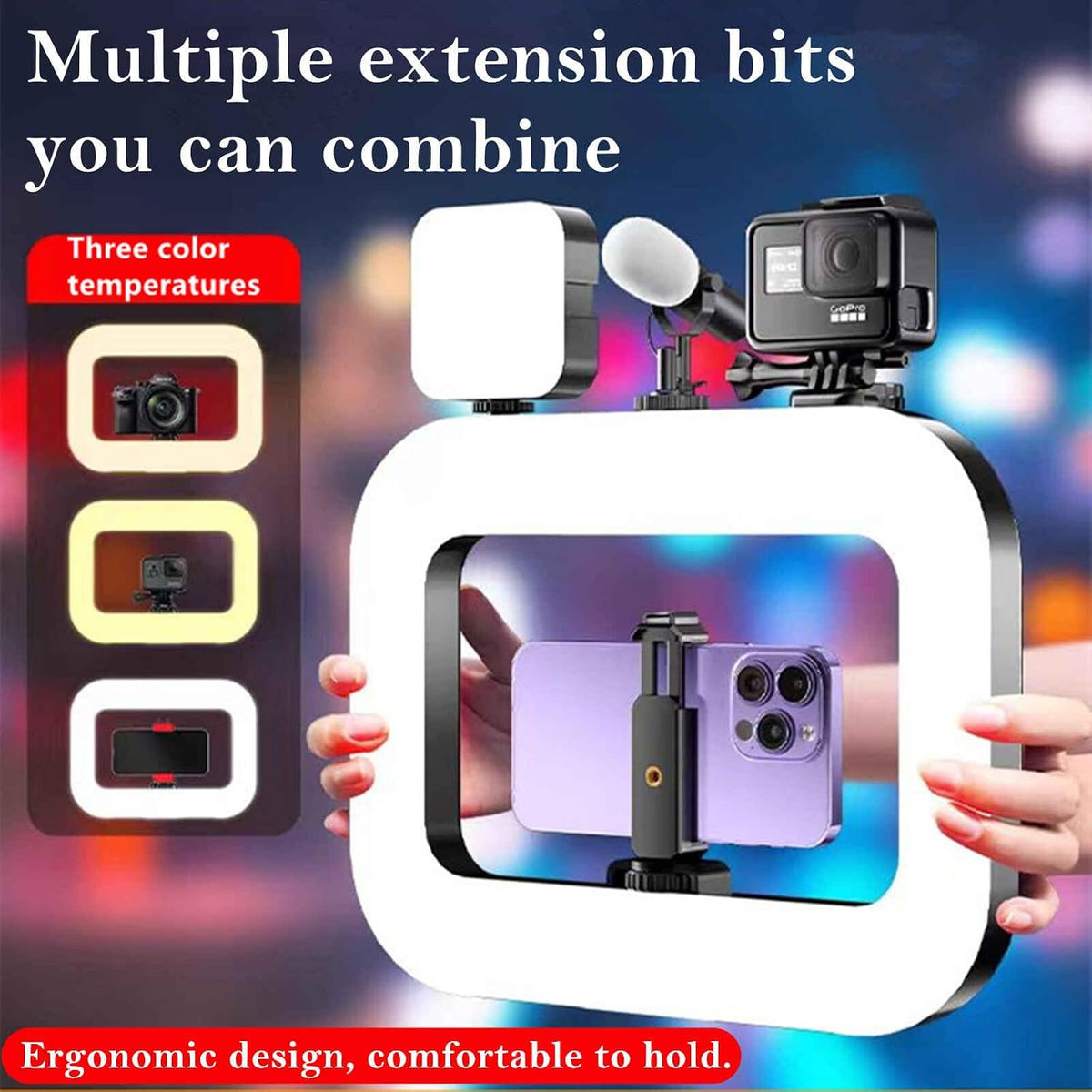 Drite unazore RGB të rikarikueshme YM200 LED 20W