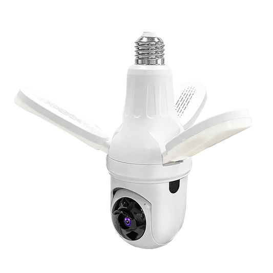 Kamerë WiFi POQI Q28L 3MP – Panoramike në Formë Llambe, PTZ