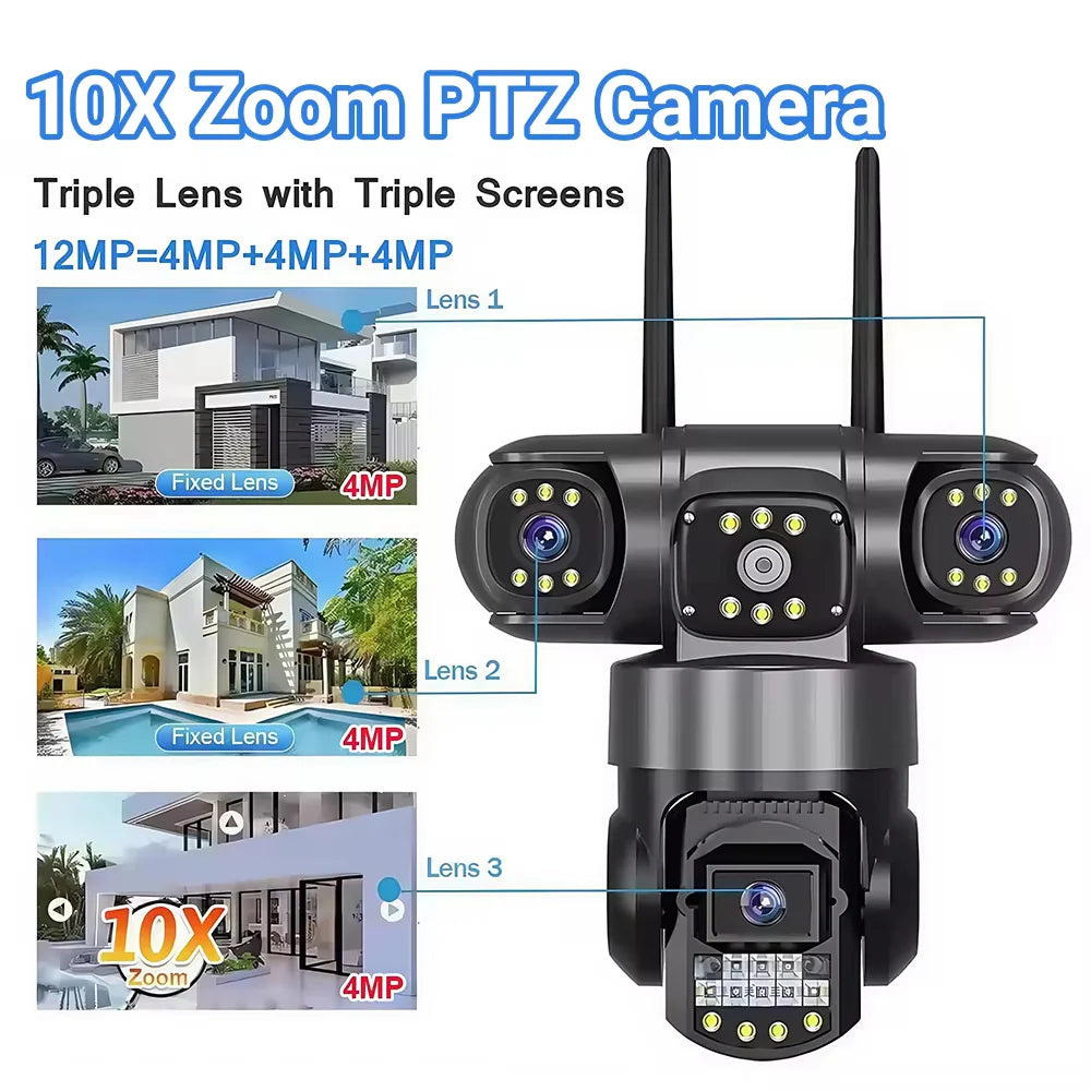 Kamere Sigurije Me 3 Lente-T6 Wifi