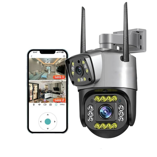 Kamerë Sigurie Dy Lens-Wifi